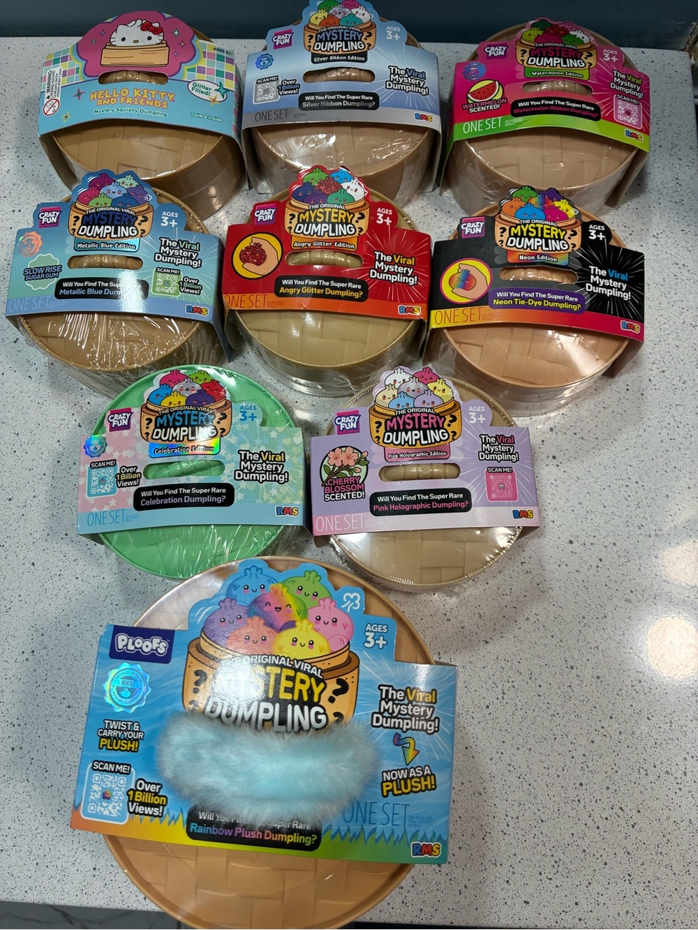 RMS Viral Mystery Dumplings 8 Editions & Mystery Dumpling Plush Edition set of 9